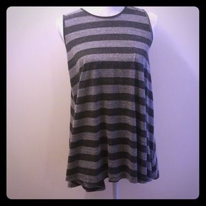 Free People gray striped loose tank